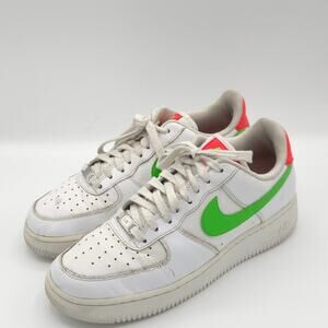Nike Air Force 1 '07 Low Watermelon CT4328-100 Women's Size 8.5 White pink Green